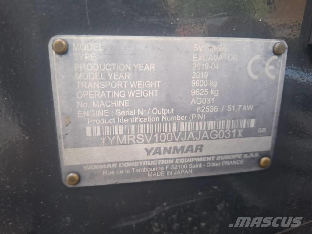 Yanmar SV 100-2A Escavadoras Midi 7t - 12t