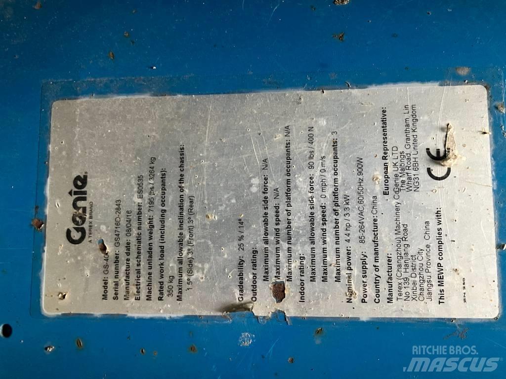 Genie GS 4047 Elevadores de tesoura