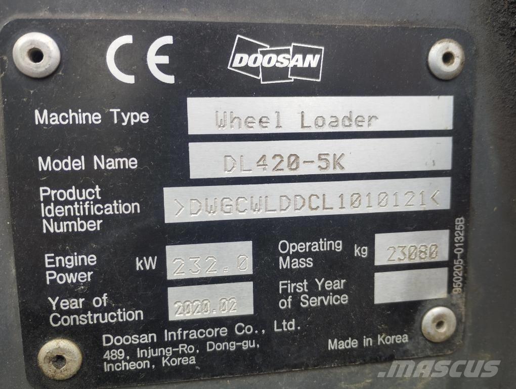 Doosan DL 420-5 Carregadeiras de rodas
