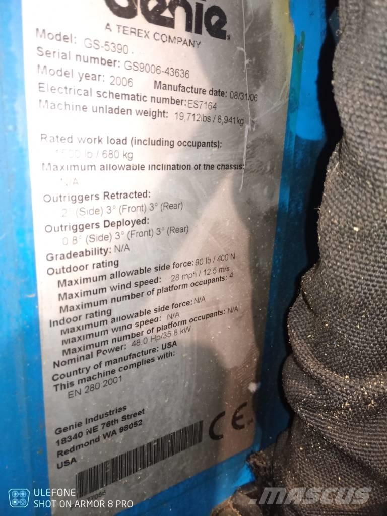 Genie GS 5390 RT Elevadores de tesoura