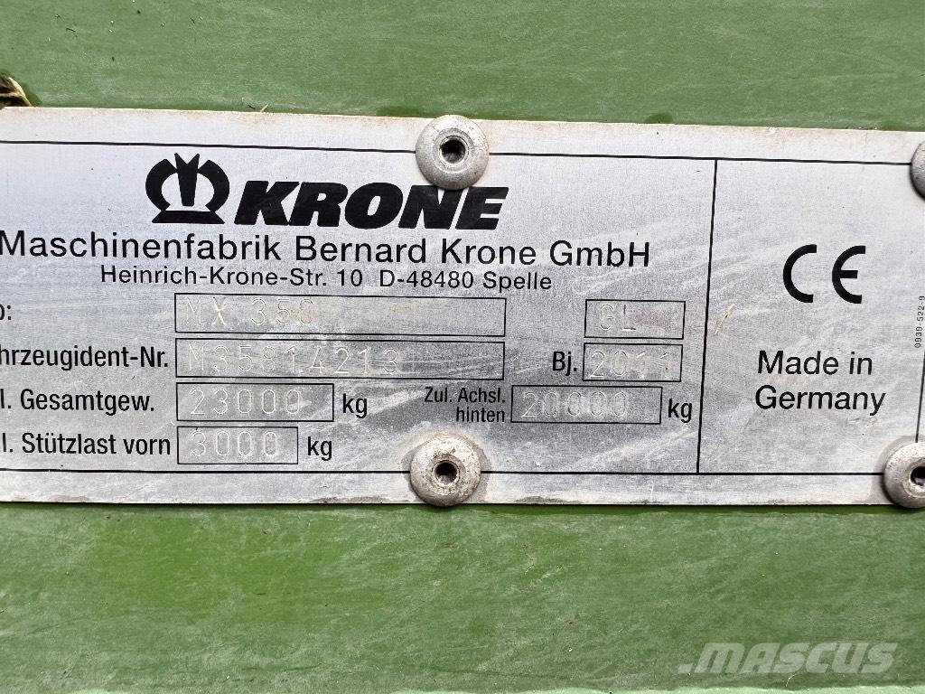 Krone MX 350 GL Atrelados auto-carregadores