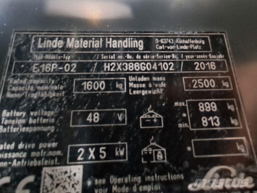 Linde E16P-02 Empilhadores eléctricos