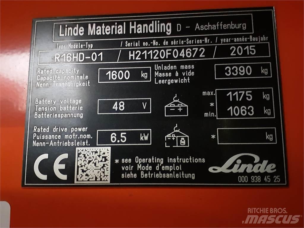 Linde R16HD Empilhadores Elevadores