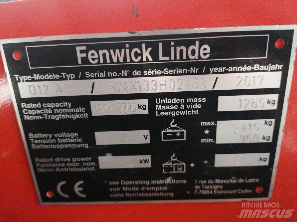 Linde D12AP Empilhador para operador externo