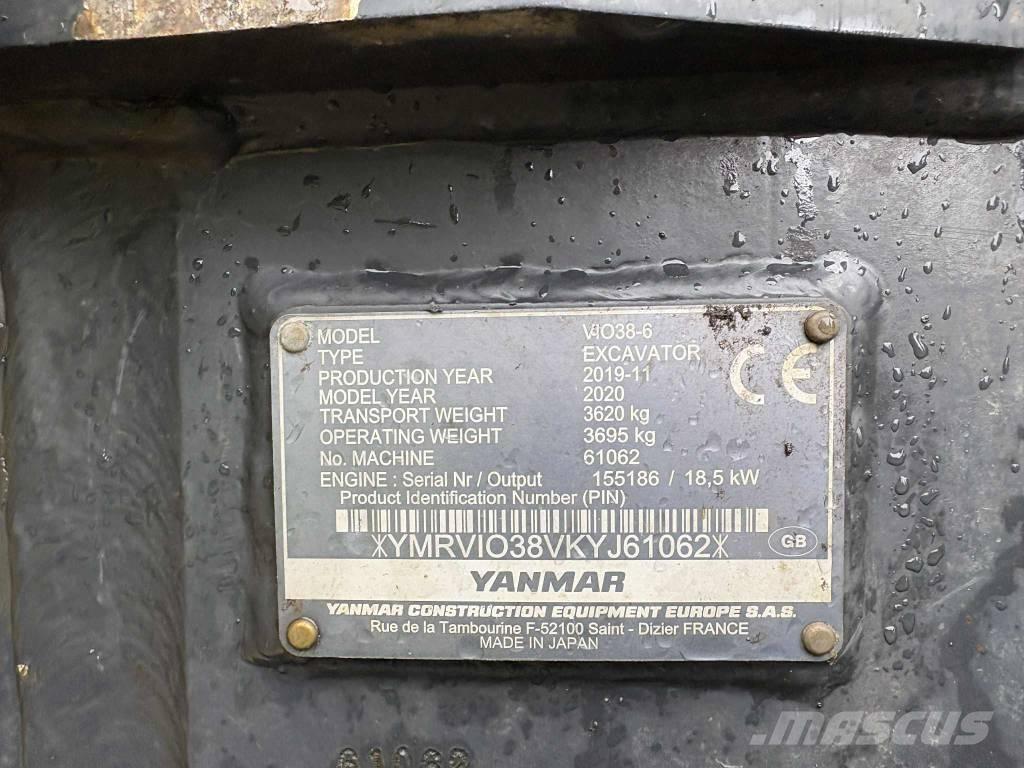 Yanmar Vio 38 Miniescavadeiras