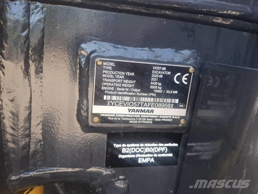 Yanmar vio 57-6B Miniescavadeiras