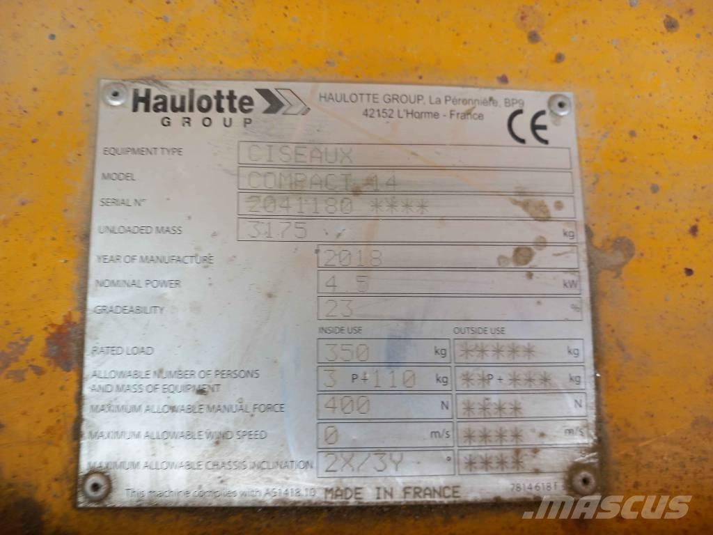 Haulotte Compact 14 Elevadores de tesoura