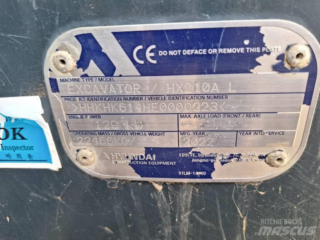 Hyundai HX210A L Escavadeiras de esteiras