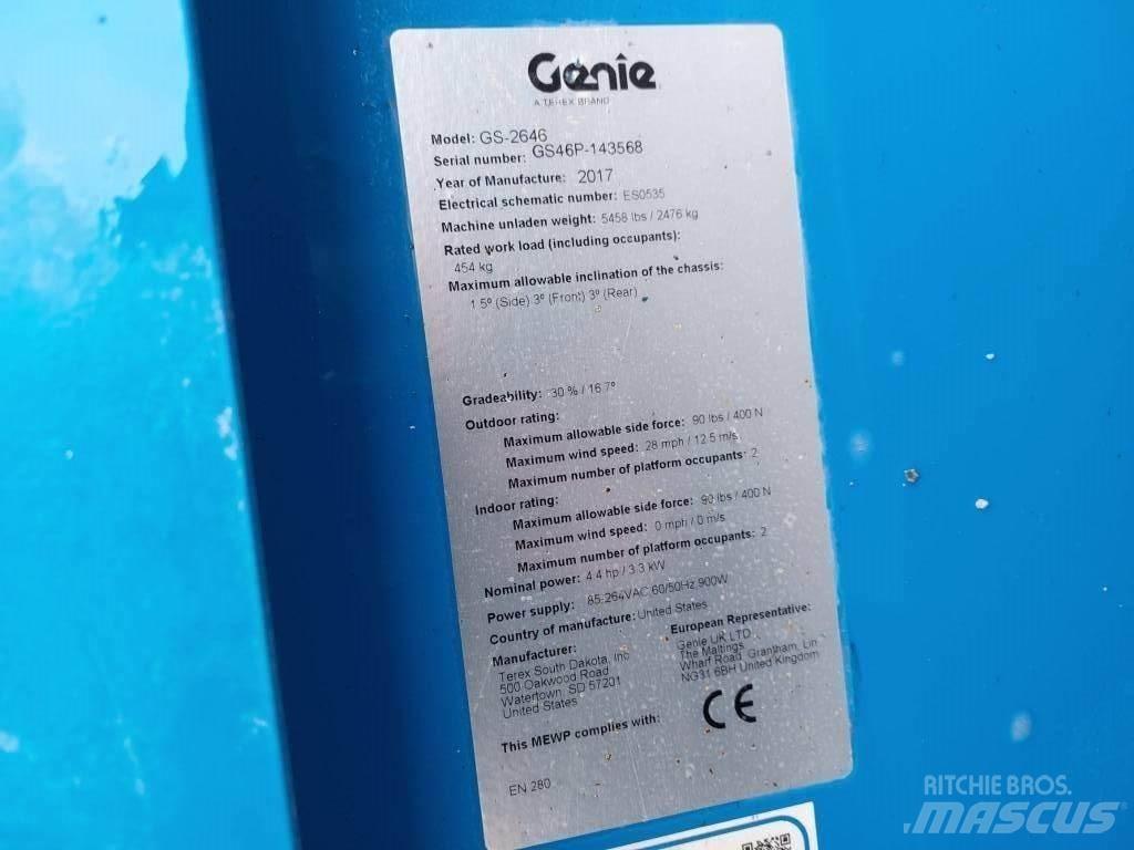 Genie GS 2646 Elevadores de tesoura