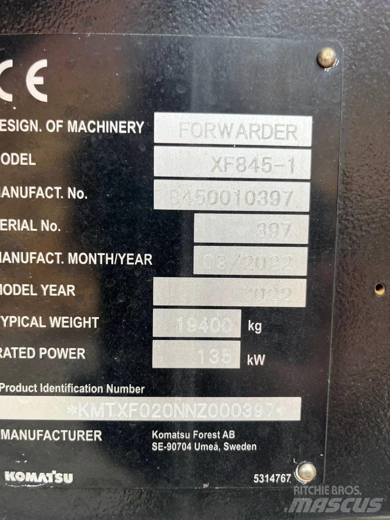Komatsu 845-1 Forwarders florestais