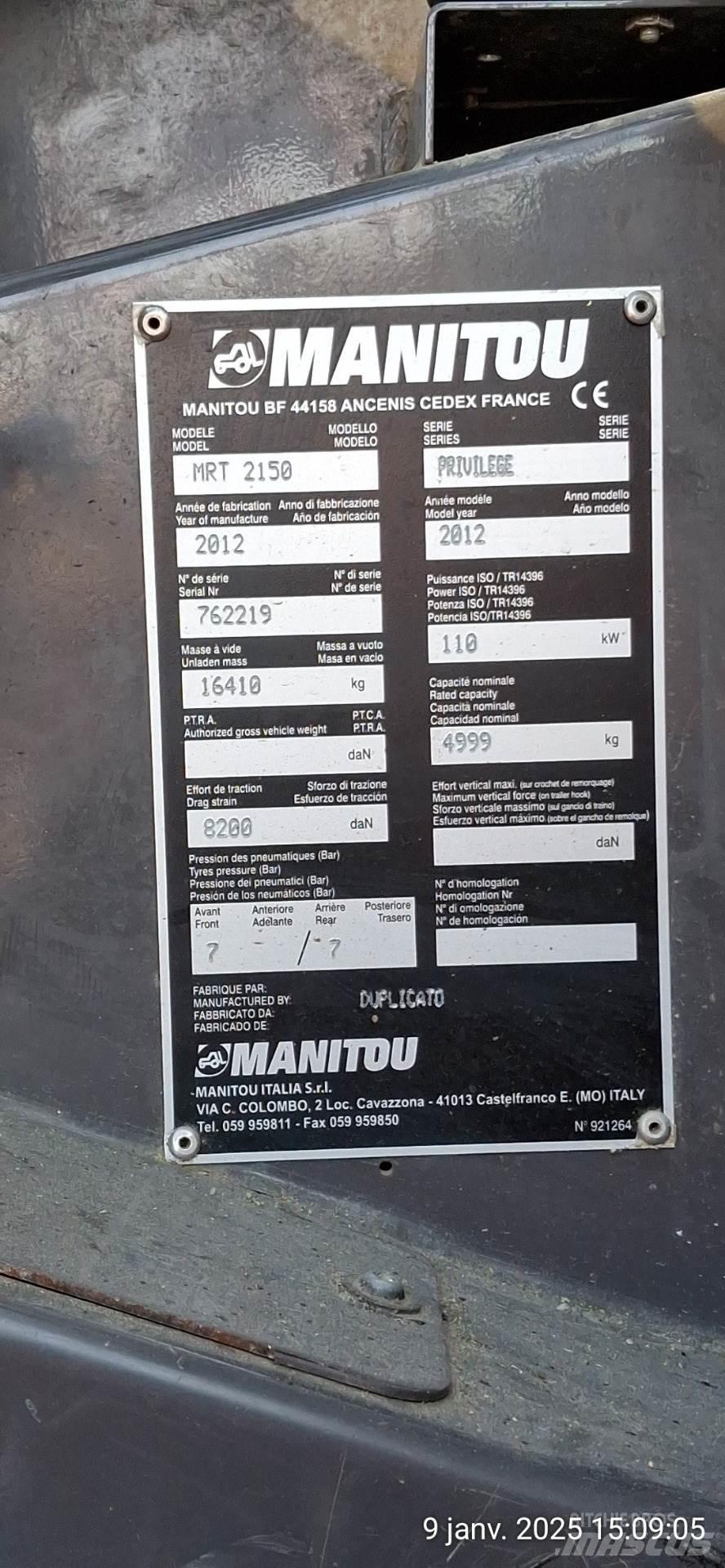 Manitou 2150MRT Manipulador telescópico
