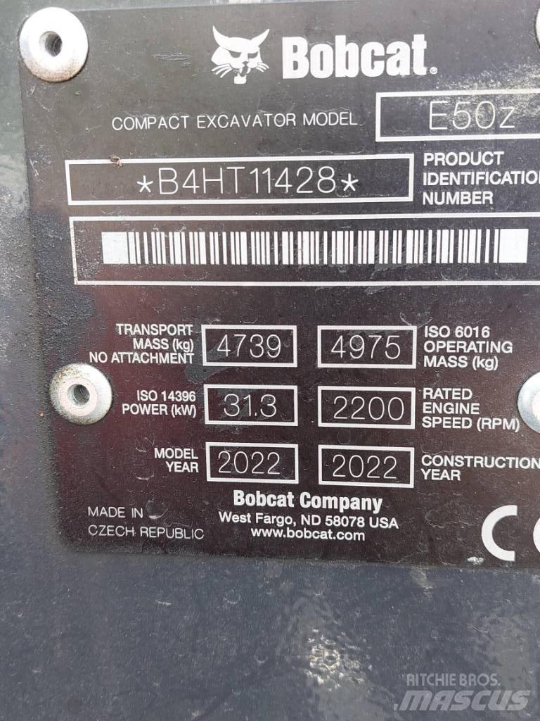 Bobcat E50z Miniescavadeiras