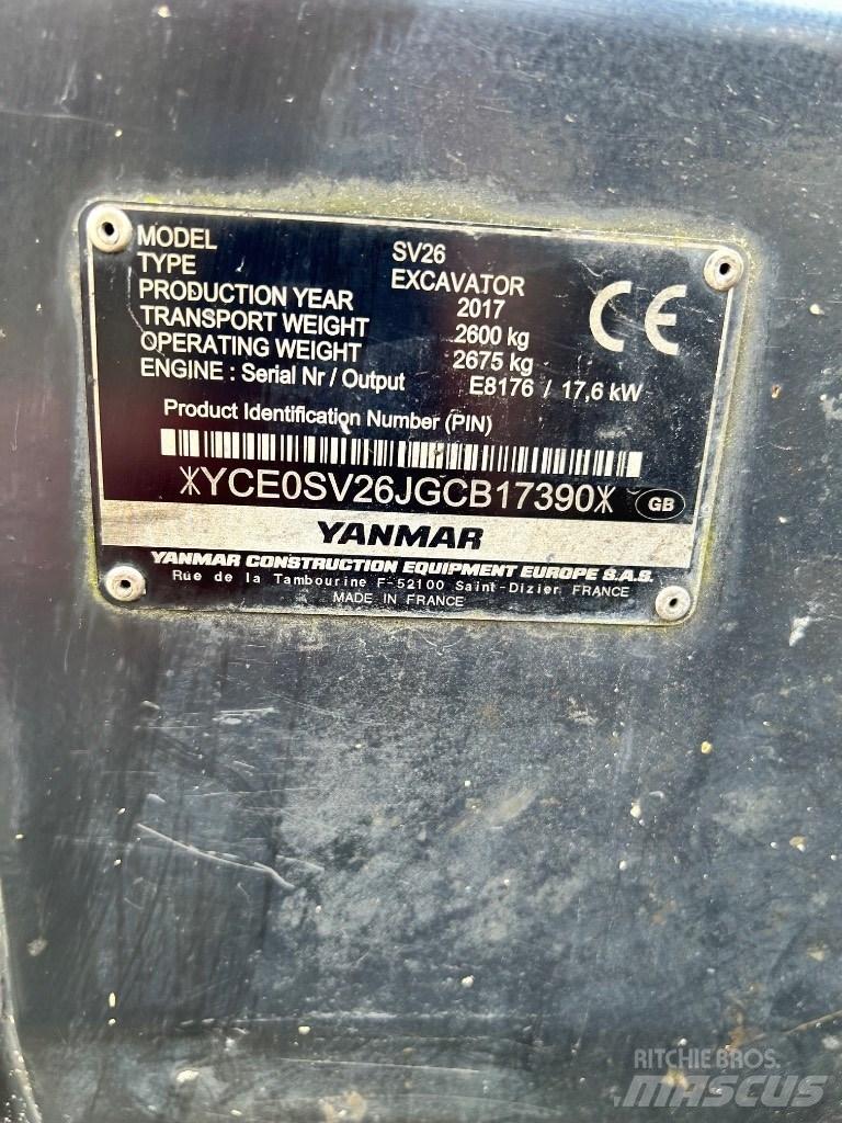 Yanmar SV 26 Miniescavadeiras
