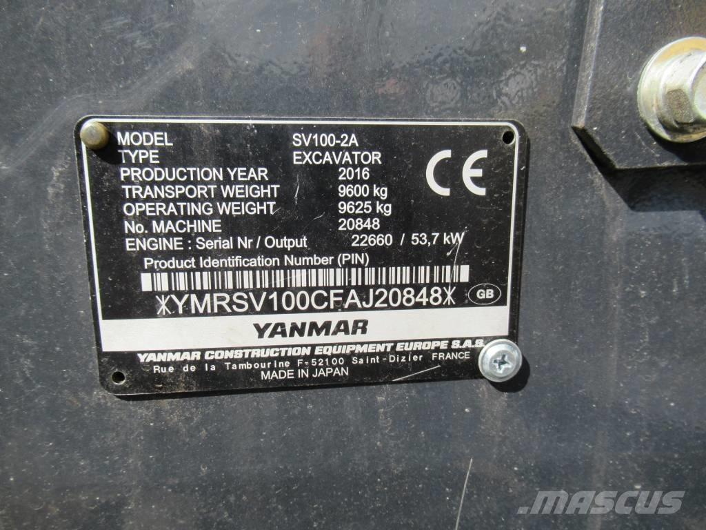 Yanmar SV 100-2A Escavadoras Midi 7t - 12t