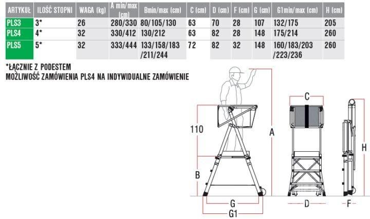 Faraone Faraone PLS3 Escadas e plataformas