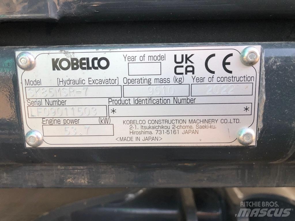 Kobelco SK85MSR-7 Escavadoras Midi 7t - 12t