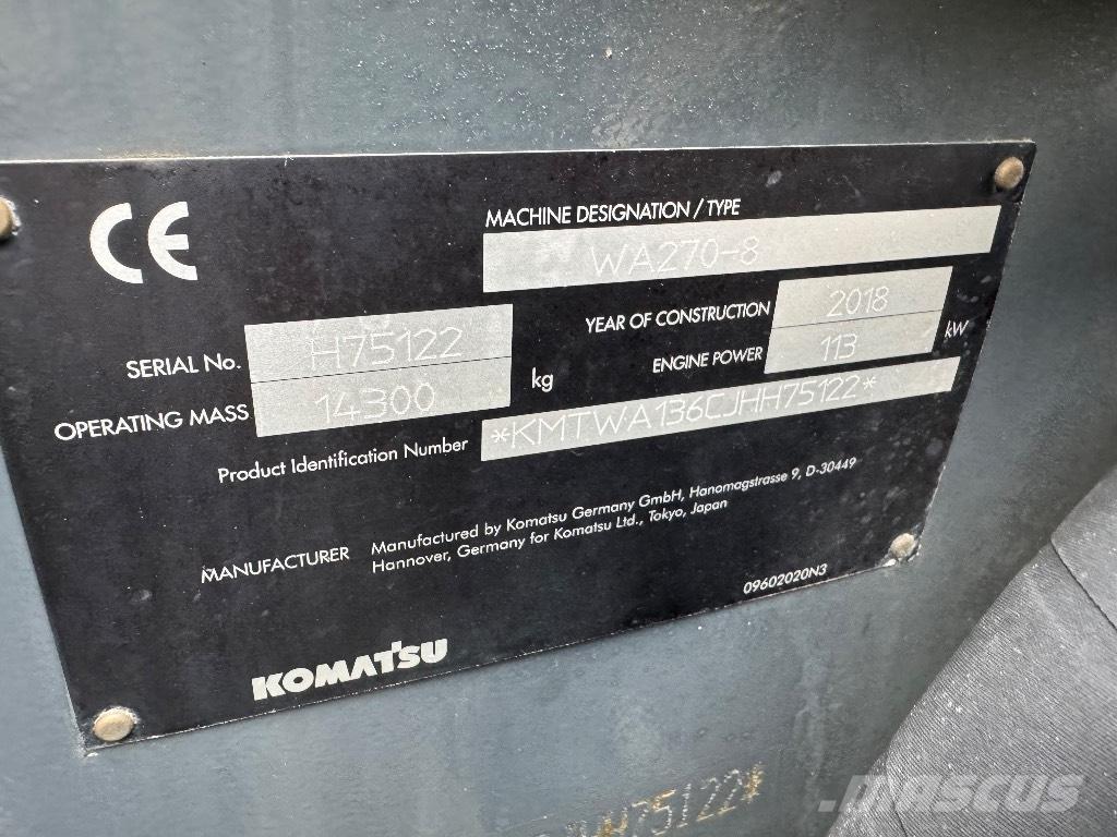 Komatsu WA 270-8 Carregadeiras de rodas