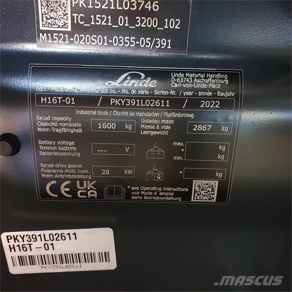 Linde H16T Empilhadores a gás