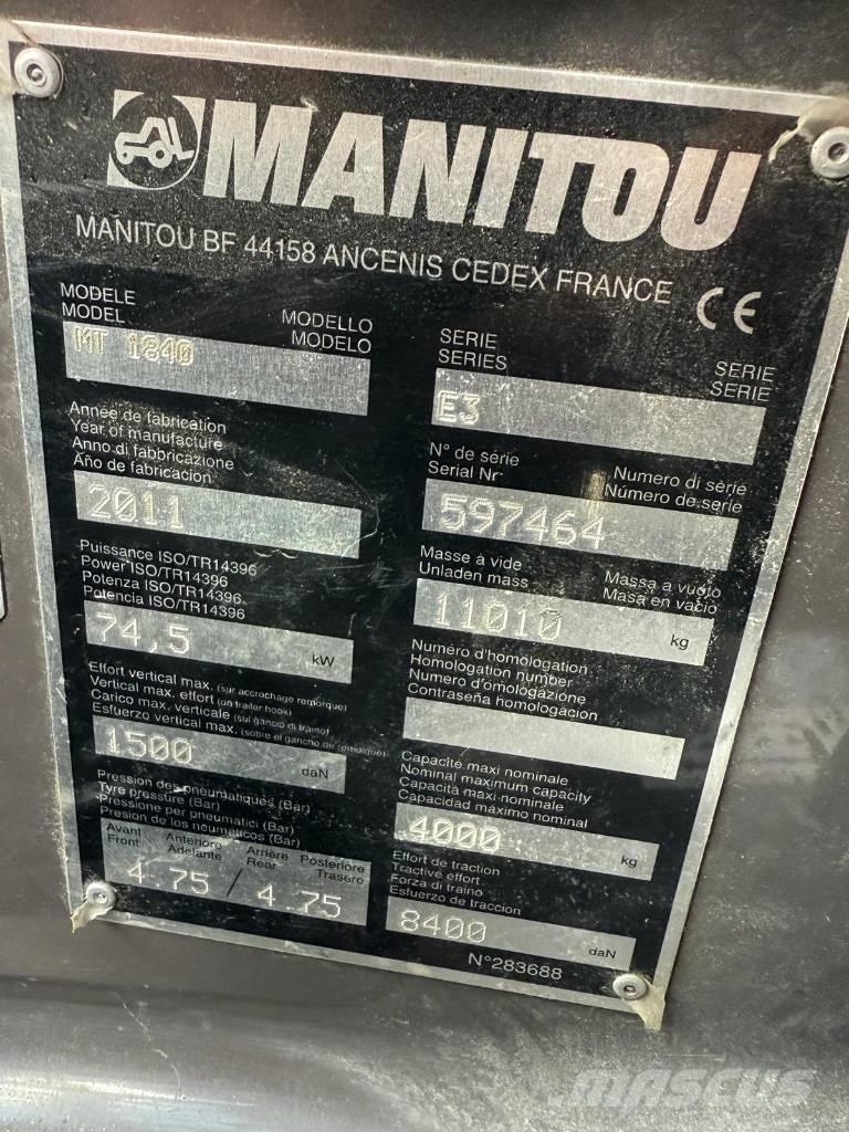 Manitou MT 1840 Manipulador telescópico