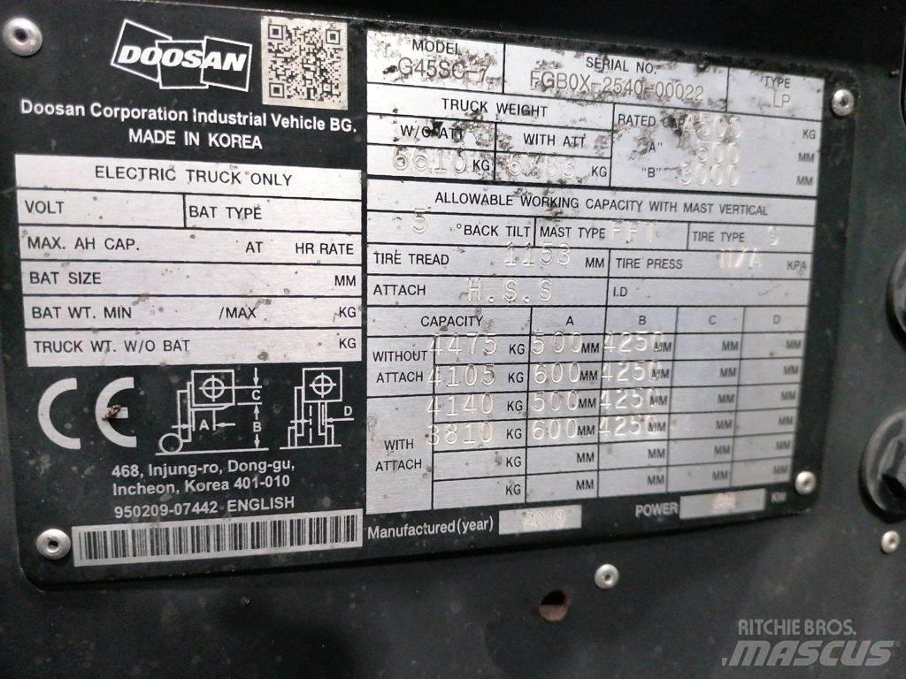 Doosan G45SC-7 Empilhadores a gás