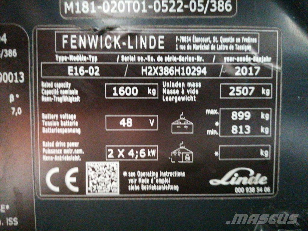 Linde E16 Empilhadores eléctricos