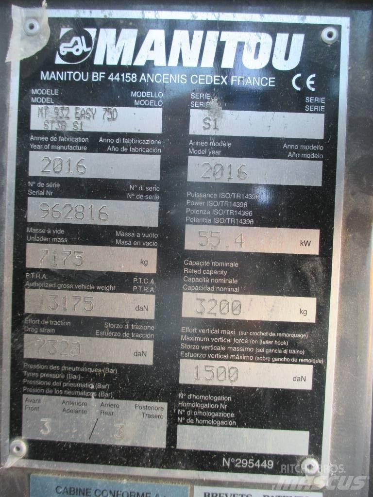 Manitou MT 932 Manipulador telescópico