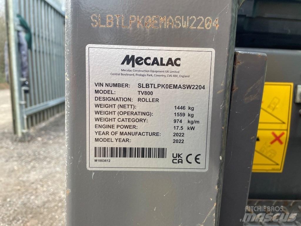 Mecalac TV 800 Cilindros Compactadores tandem