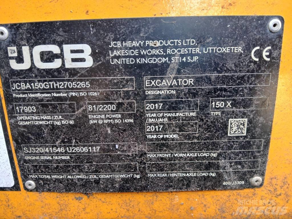 JCB 150X Escavadeiras de esteiras