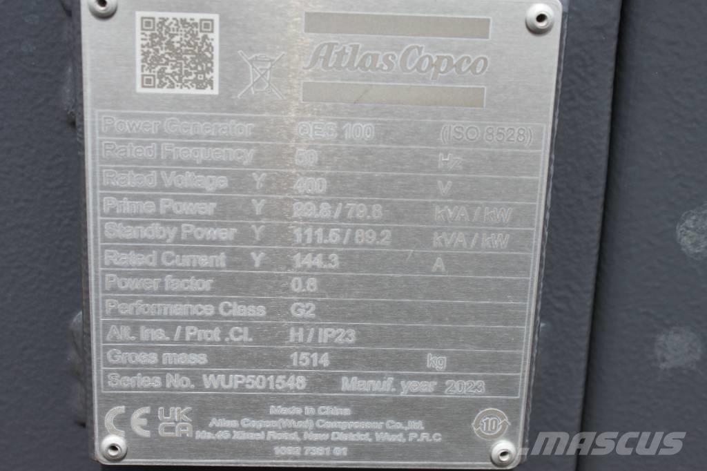 Atlas Copco QES 100 Geradores Diesel