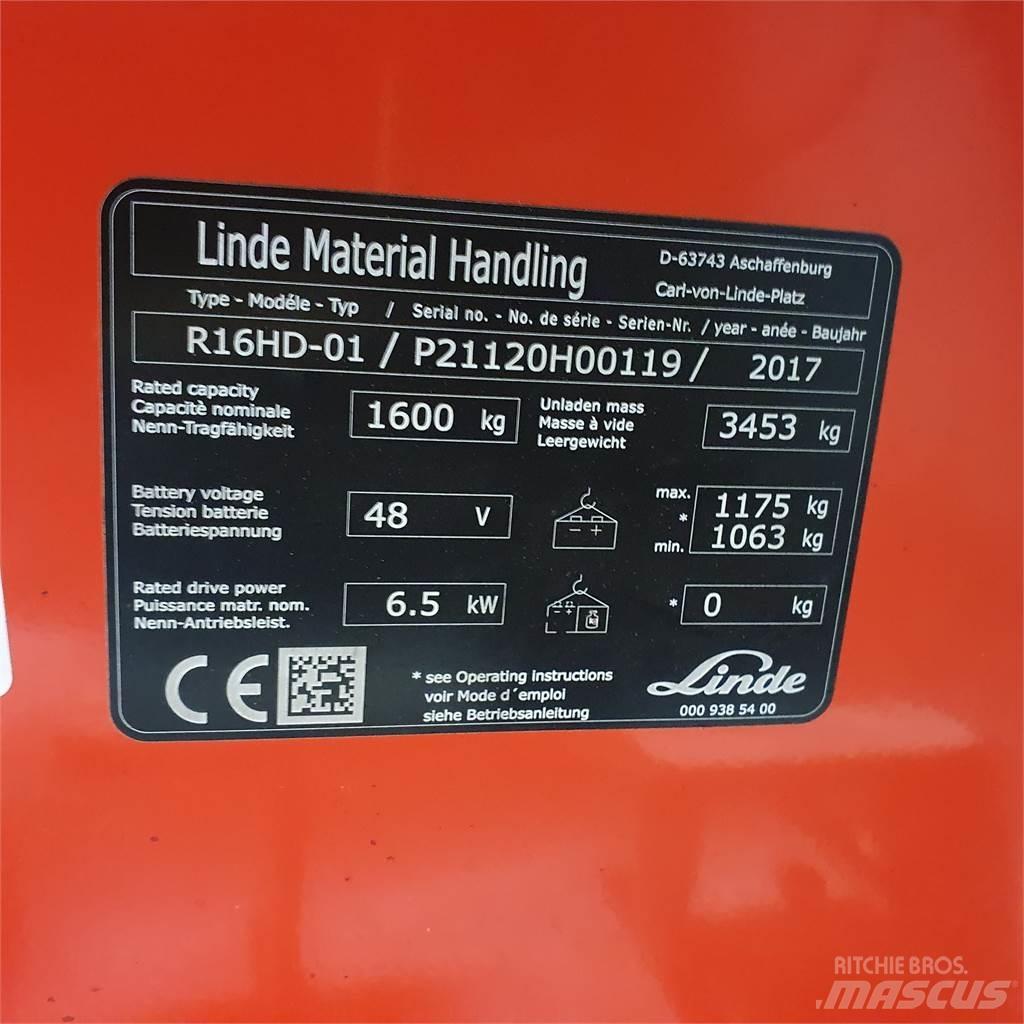 Linde R16HD Empilhadores Elevadores