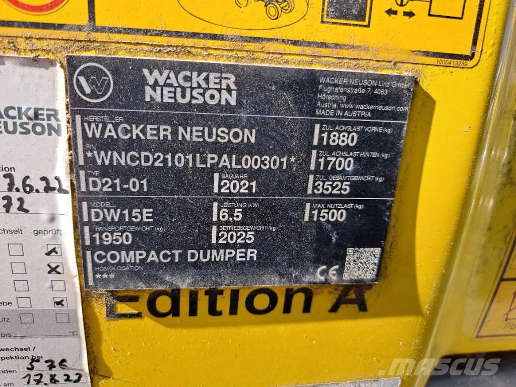Wacker Neuson DW15e Dumpers de obras