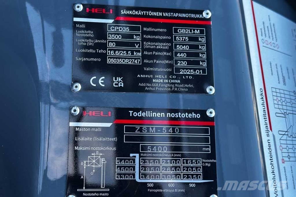 Heli CPD 35 Empilhadores eléctricos