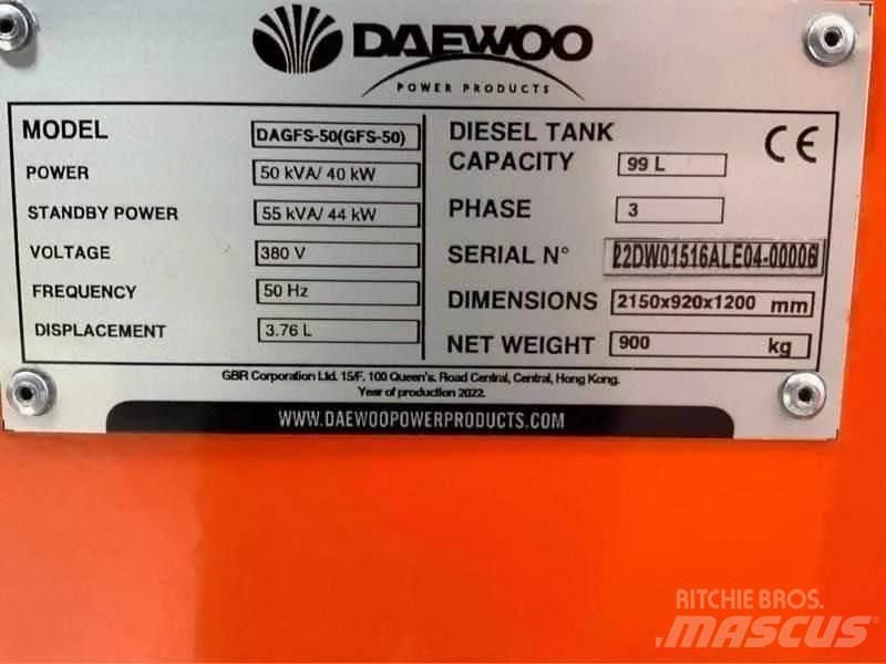 Daewoo DAGFS-50 Geradores Diesel