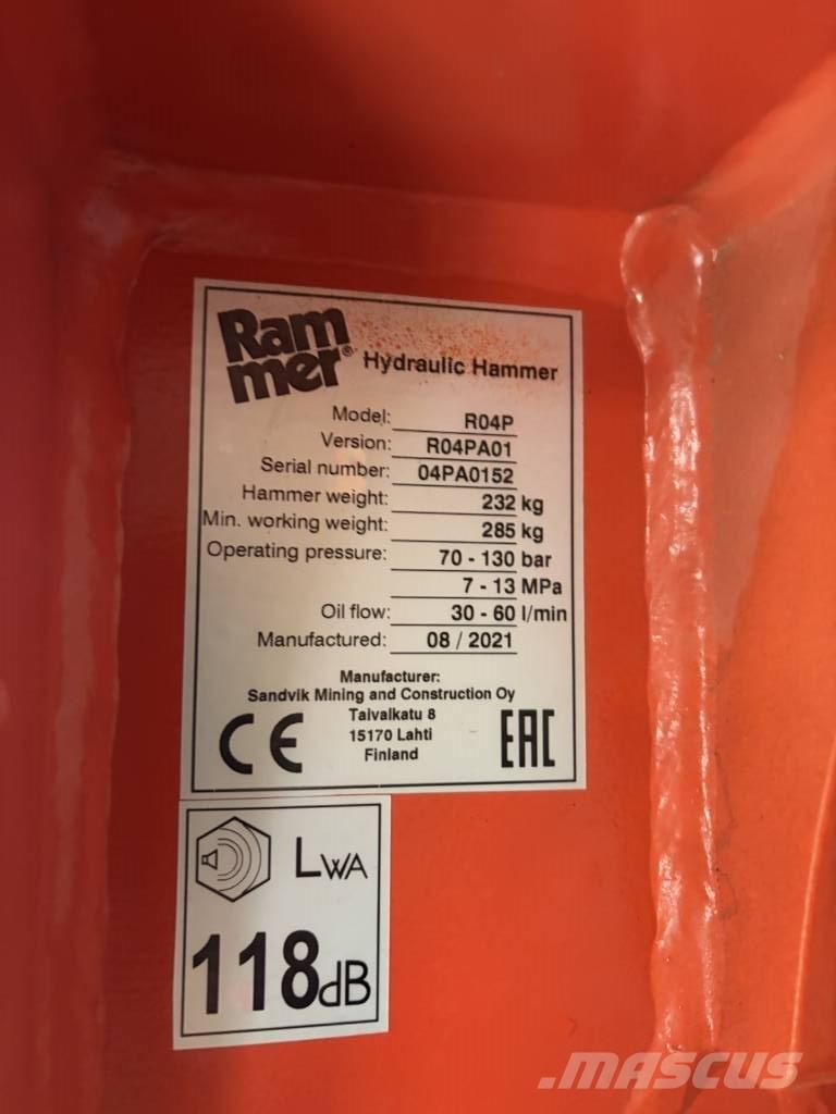 Rammer R04P Martelos de quebragem