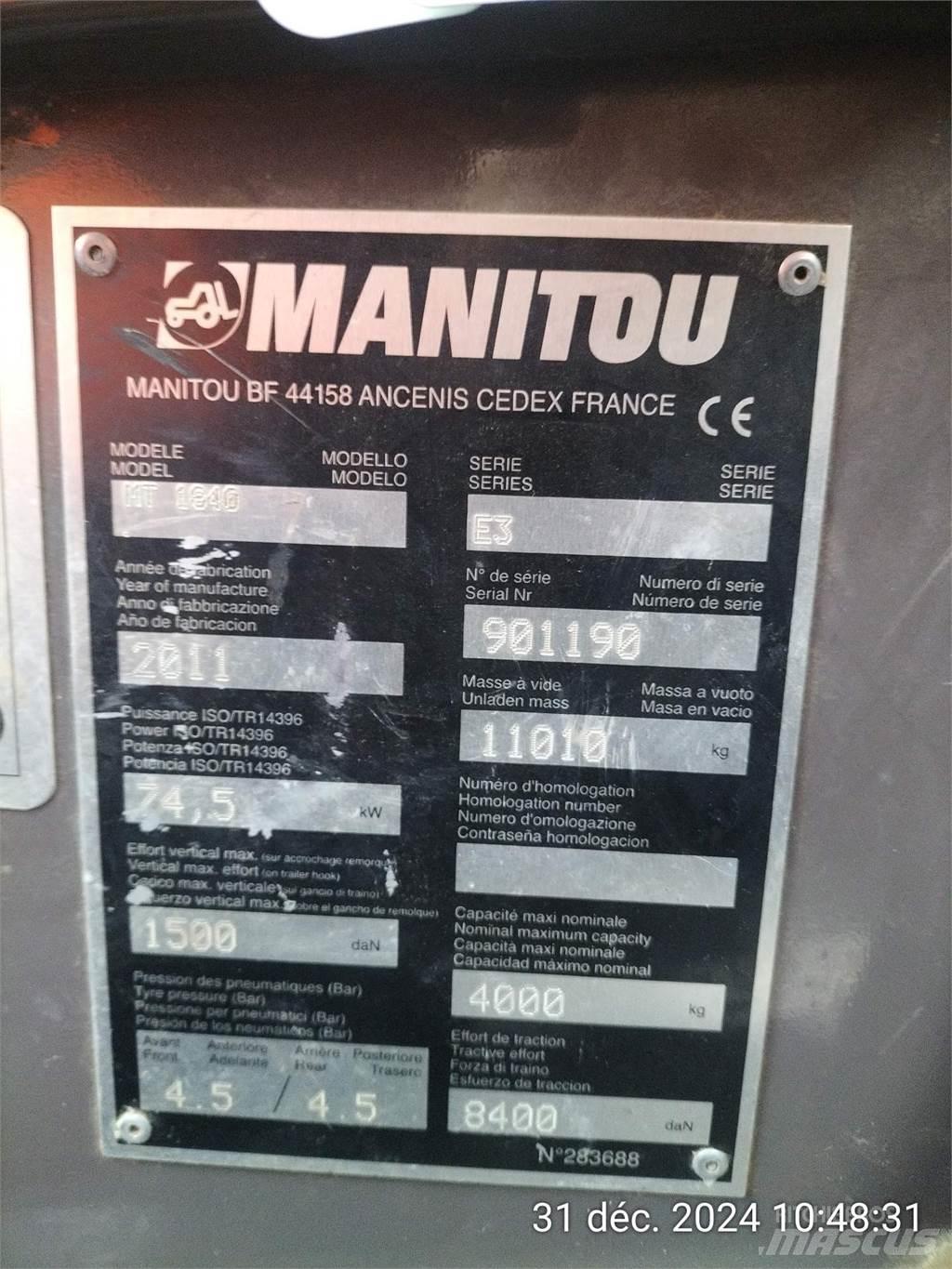 Manitou 1840MT Manipulador telescópico