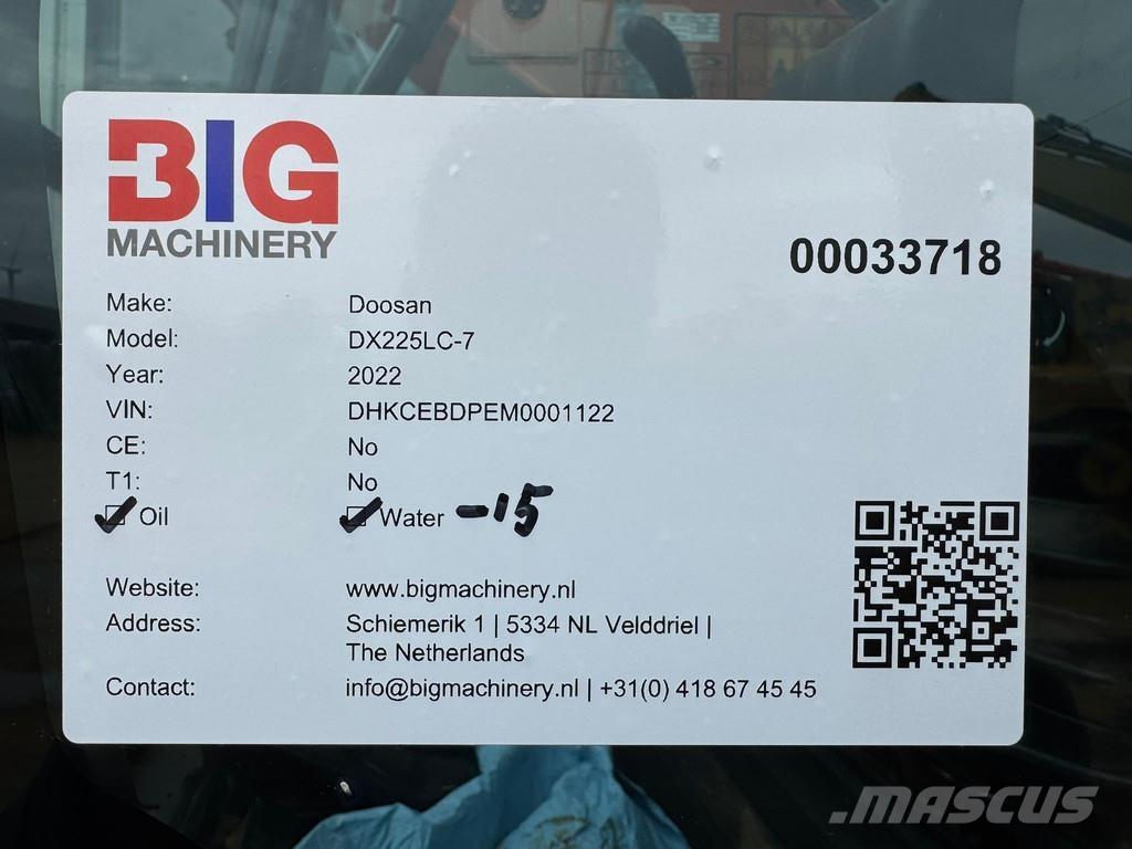 Doosan DX225LC-7 Escavadeiras de esteiras