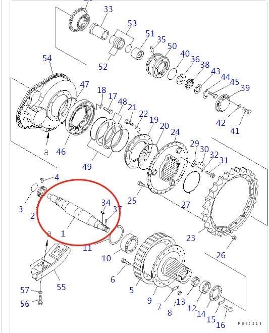 Komatsu D155 Transmissăo
