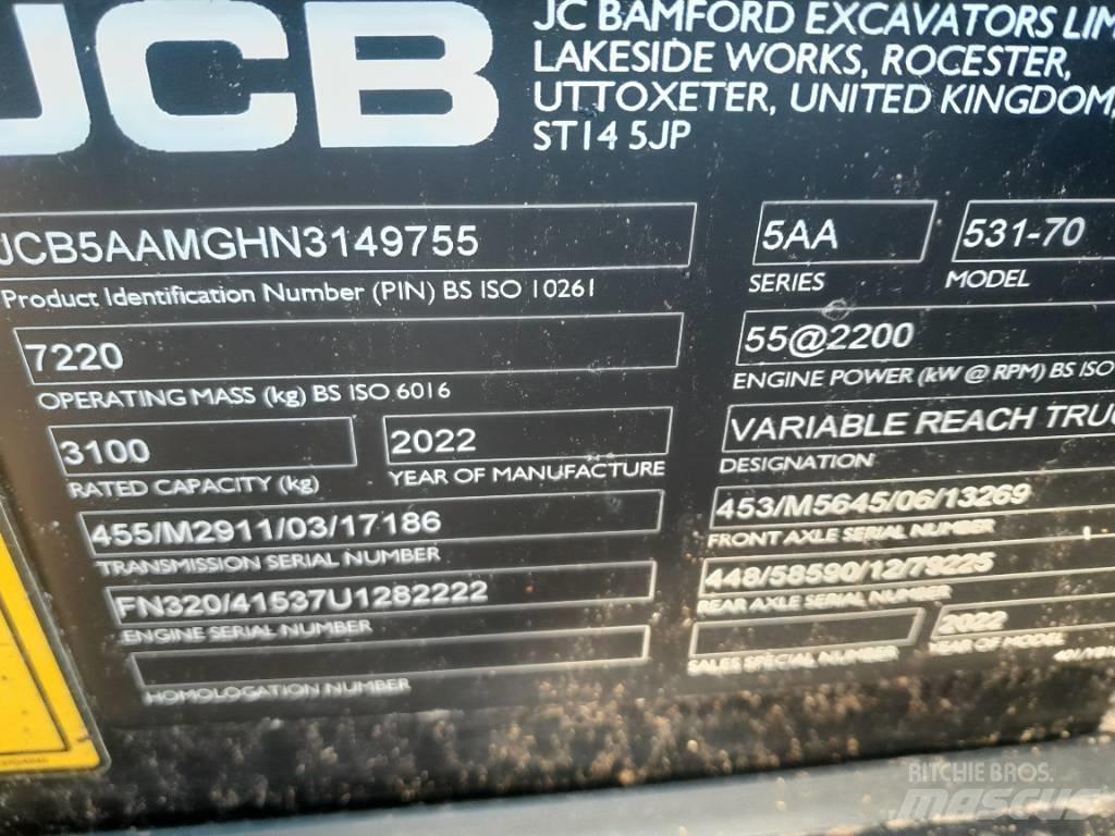 JCB 531-70 Telescópicas para Agricultura