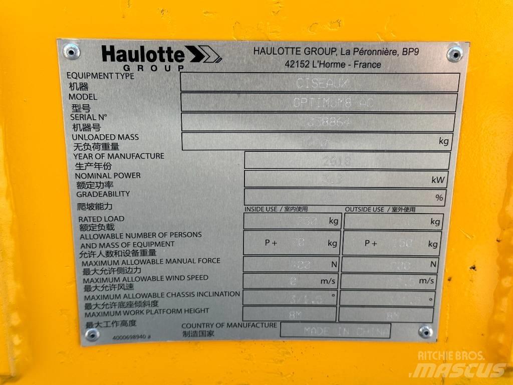 Haulotte OPTIMUM 8 Elevadores de tesoura