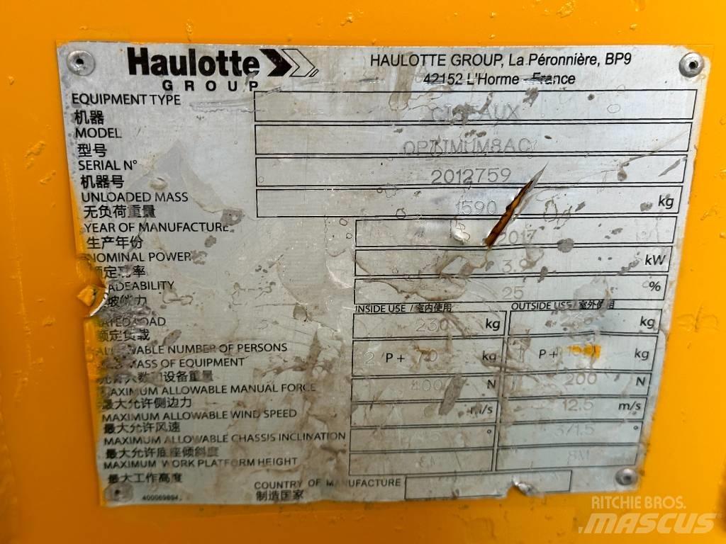Haulotte OPTIMUM 8 Elevadores de tesoura