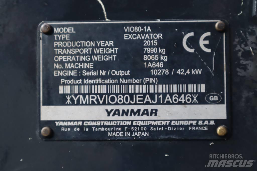 Yanmar VIO80-1A Escavadoras Midi 7t - 12t