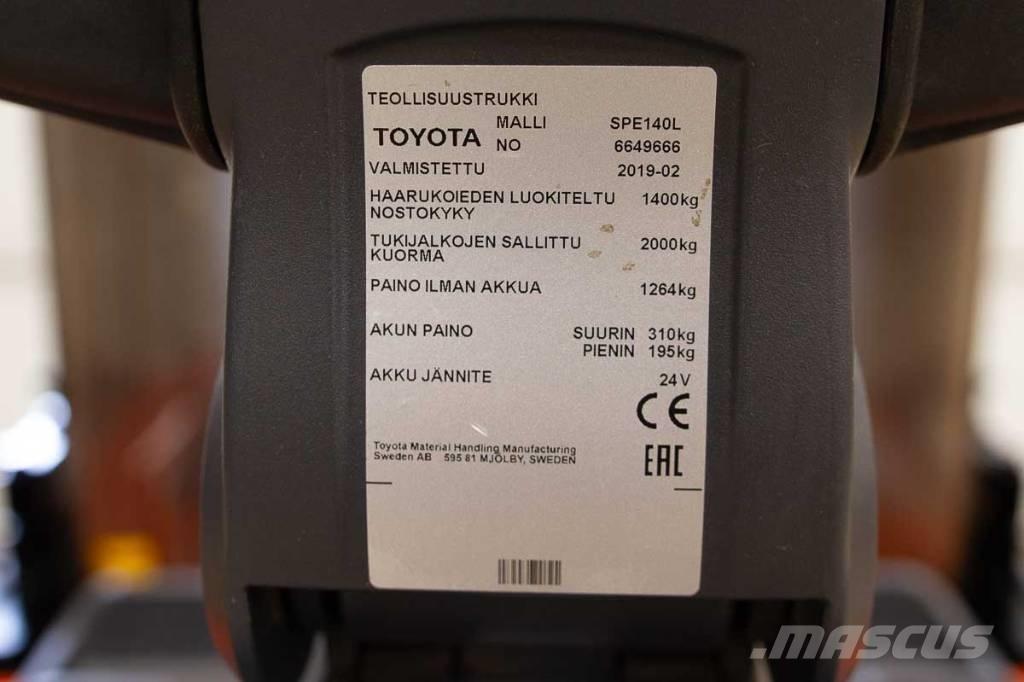 Toyota SPE 140 L Self propelled stackers
