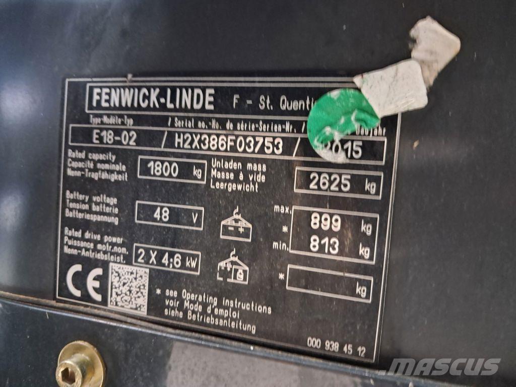 Linde E18-02 Empilhadores eléctricos