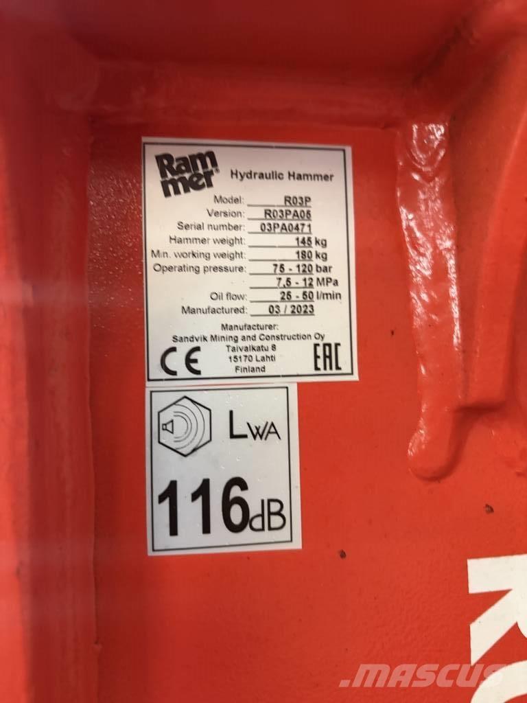 Rammer R03P Martelos de quebragem