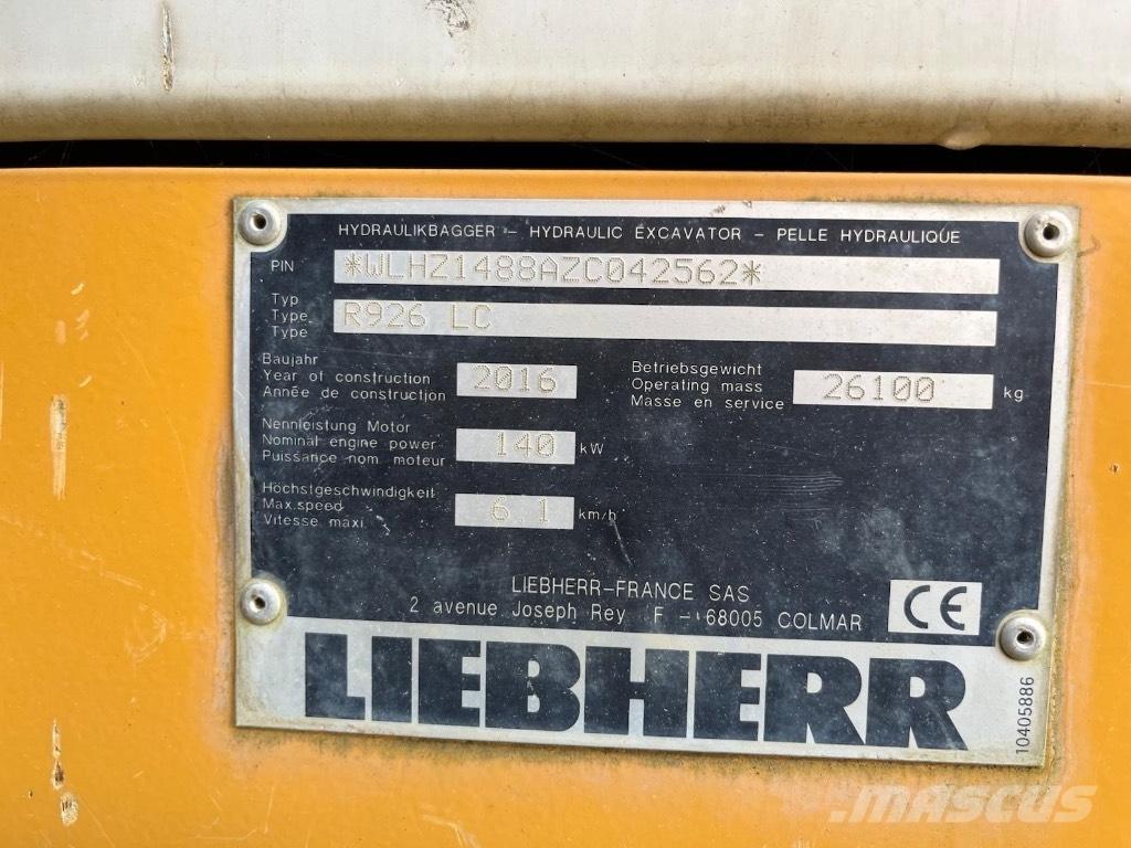 Liebherr 926 Escavadeiras de esteiras