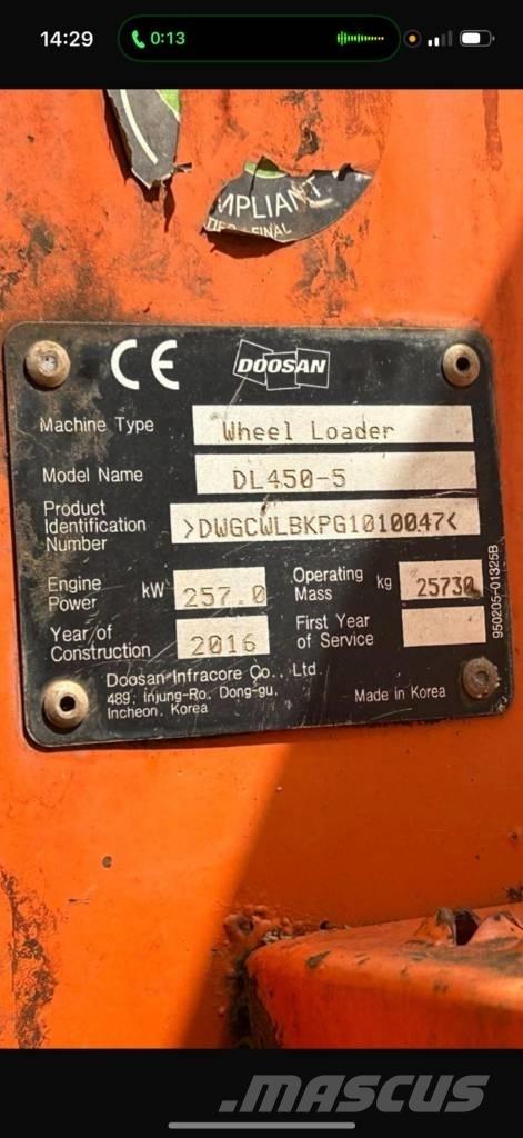 Doosan DL 450-5 Carregadeiras de rodas