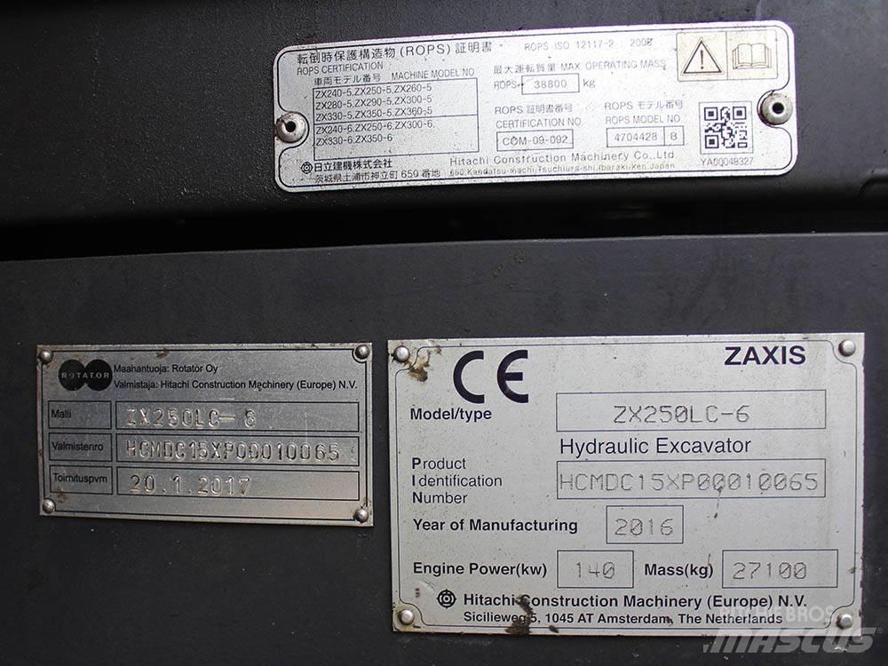 Hitachi ZX 250 LC-6 Escavadeiras de esteiras