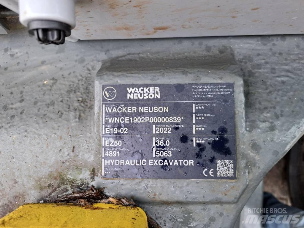 Wacker Neuson EZ50 Escavadeiras de esteiras