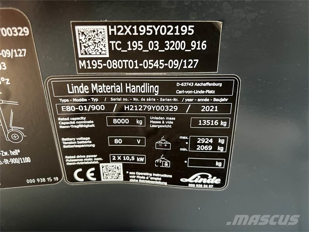 Linde E80/900 Empilhadores eléctricos