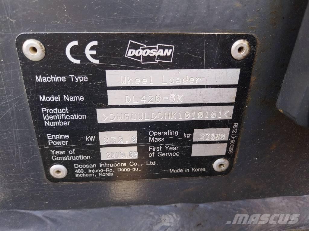 Doosan DL 420CVT-5 Carregadeiras de rodas
